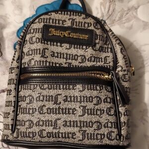 Juicy Couture Black and Gold Textured Backpack